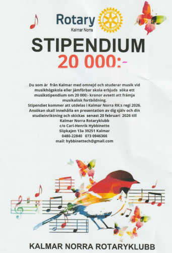 Musikstipendie för år 2025 är nu sökbart